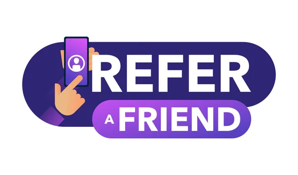 Referral program szociális marketing elem — Stock Vector