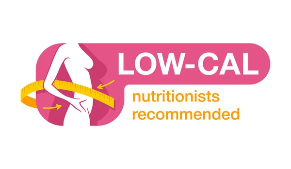 Low cal Nutritionists Gewichtsverlust Aufkleber — Stockvektor