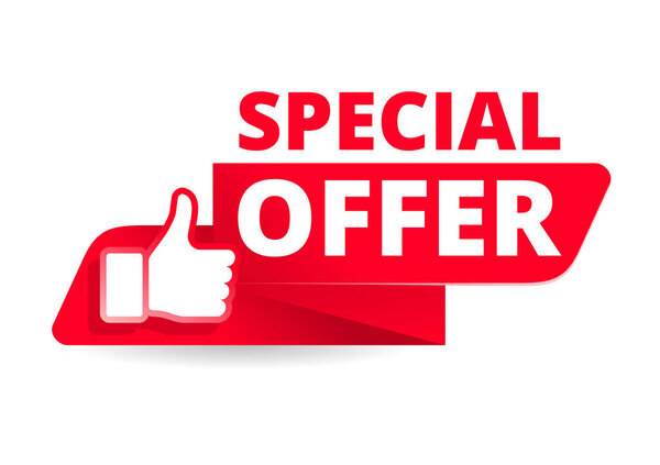 Special offer catchy vector promo element