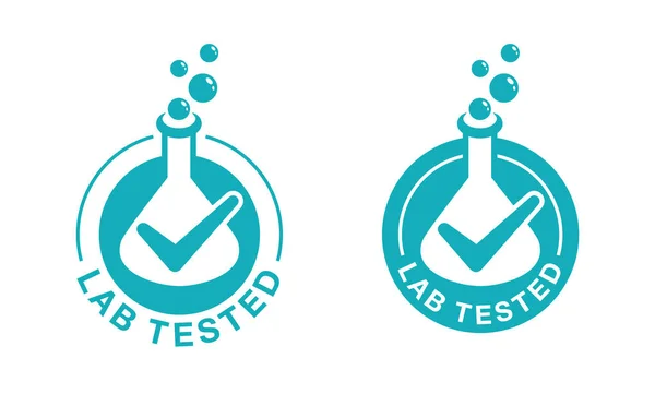 Signo de laboratorio probado - sello certificado probado — Archivo Imágenes Vectoriales