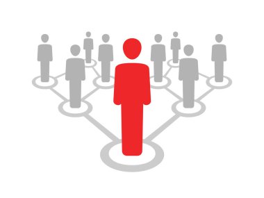 Sosyal ağ simgesi - şematik insanlar grubu