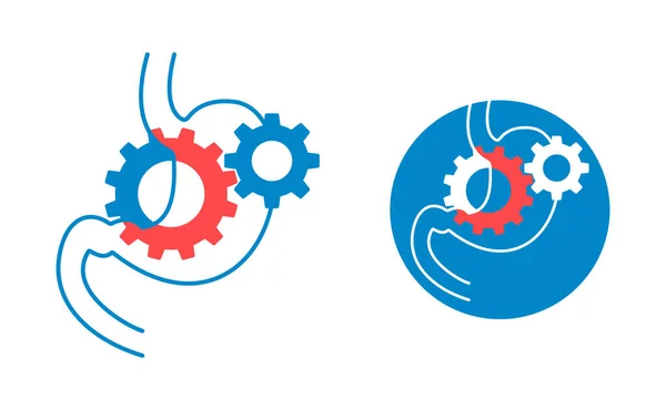 Verdauungssystem mit Getriebemechanismus — Stockvektor
