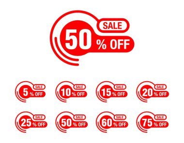 Yaratıcı yuvarlak dekorasyonda indirim etiketleri