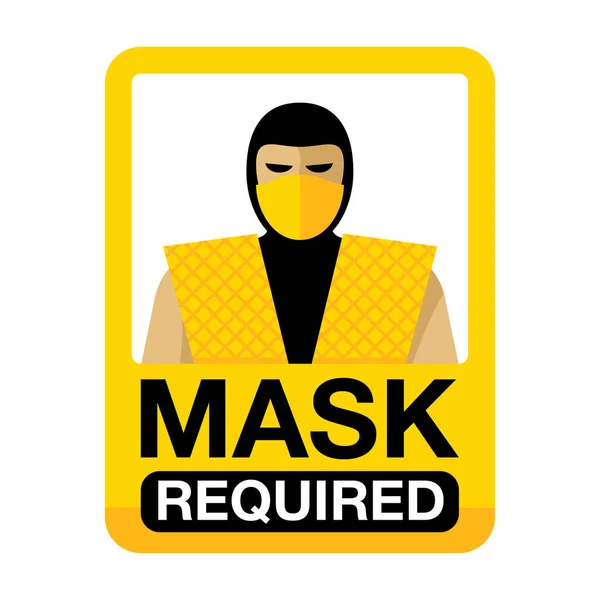 Mask needs sign with video game character — 스톡 벡터