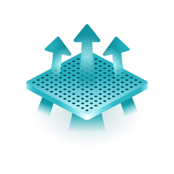 Solunabilir tekstil simgesi - kumaş yoluyla hava akışı