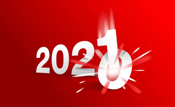 2021 está chegando - de 2020 para o próximo ano —  Vetores de Stock