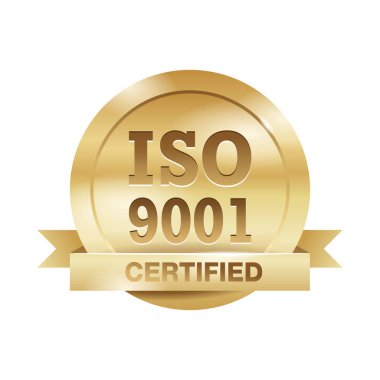 ISO 9001 altın amblemi - ve standartlara uygunluk
