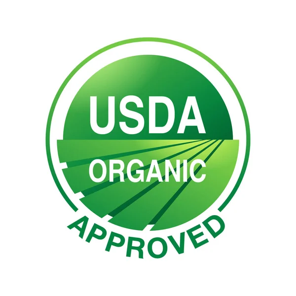 USDA emblema aprovado orgânico —  Vetores de Stock