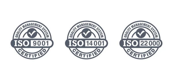 ISO 9001, 14001 ve 22000 pul koleksiyonu