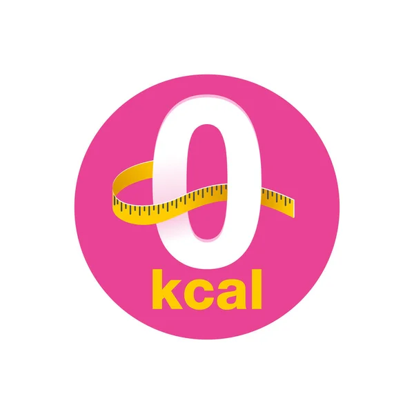 0 kcal para el envasado de alimentos de dieta cero calorías — Archivo Imágenes Vectoriales