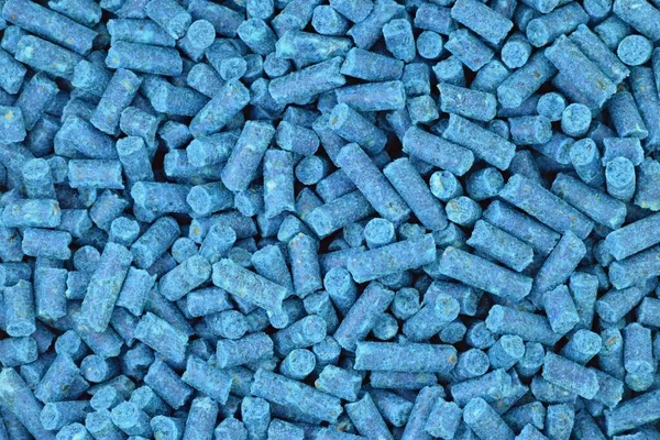 Pellet Blu Sfondo Materiale Granulato — Foto Stock