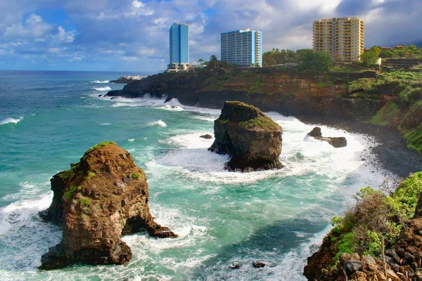 Puerto Cruz Tenerife Îles Canaries Vue Sur Côte Océan Atlantique — Photo