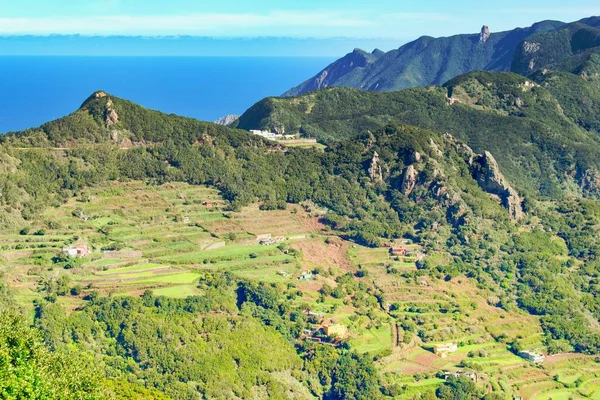 Teneriffa Kanarieöarna Spanien Västra Kusten Utsikt Berg Anaga Och Ensam — Stockfoto