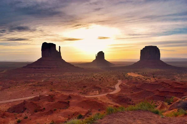 Nascer Sol Monument Valley Paisagem Deserto Eua — Fotografia de Stock