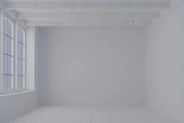 로프트 아파트 Loft Apartment 가벼운 산업용 렌더링으로 주거용으로 전환되는 적응력열린 — 스톡 사진
