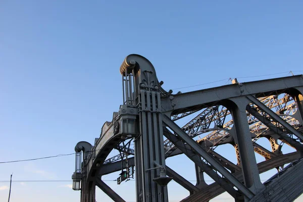 Fragmento Das Estruturas Entrada Ponte Inscrição 1908 Ponte Imperador Pedro — Fotografia de Stock