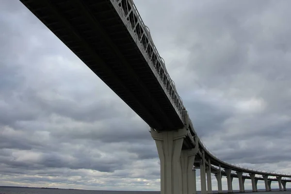 View Shore Bay Autobahn Walking Arc Close Supports Passage Foreground — Stock Photo, Image