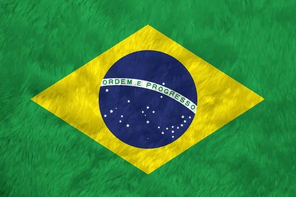 Bandeira Padrão Tecido Toalha Brasil Vinco Fundo Bandeira Brasileira Cor — Fotografia de Stock