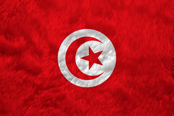Tkanina Ręcznik Wzór Flaga Tunezji Szczelina Tunezyjskiej Flagi Tła Czerwono — Zdjęcie stockowe