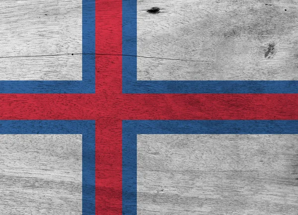 Bandeira Das Ilhas Faroé Fundo Placa Madeira Grunge Faroe Islands — Fotografia de Stock
