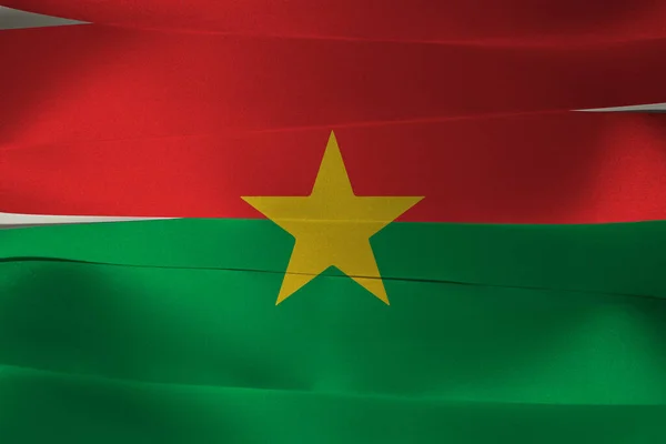 Cinta Colores Como Bandera Nacional Burkina Faso Estrella Roja Verde — Foto de Stock