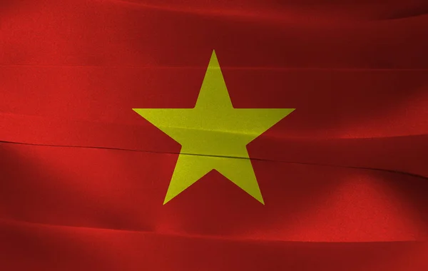 Ruban Coloré Comme Drapeau National Vietnam Une Étoile Jaune Sur — Photo