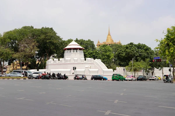 Bangkok Thaimaa Toukokuuta 2020 Maha Kanin Linnoitus Näyttää Valkoiselta Kahdeksankulmiolta — kuvapankkivalokuva