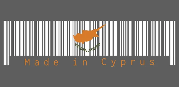 Barcode Set Kleur Van Cyprus Vlag Een Overzicht Van Het — Stockvector