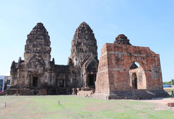 Phra Prang Sam Yot Drei Heilige Prangs Der Provinz Lopburi — Stockfoto