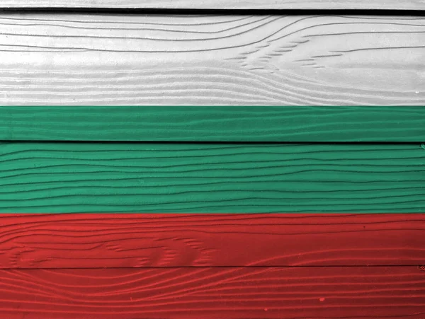 Bandera Bulgaria Sobre Fondo Pared Madera Grunge Bulgaria Textura Bandera —  Fotos de Stock