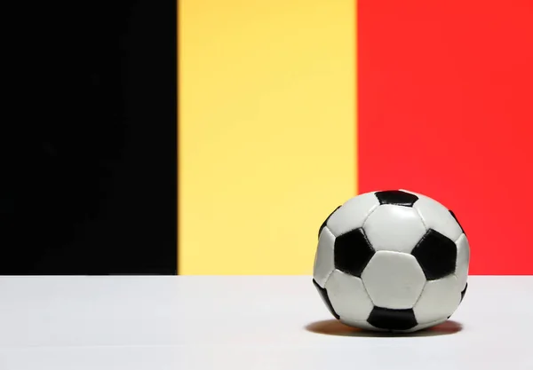 Pequeño Fútbol Suelo Blanco Con Amarillo Negro Color Rojo Del — Foto de Stock