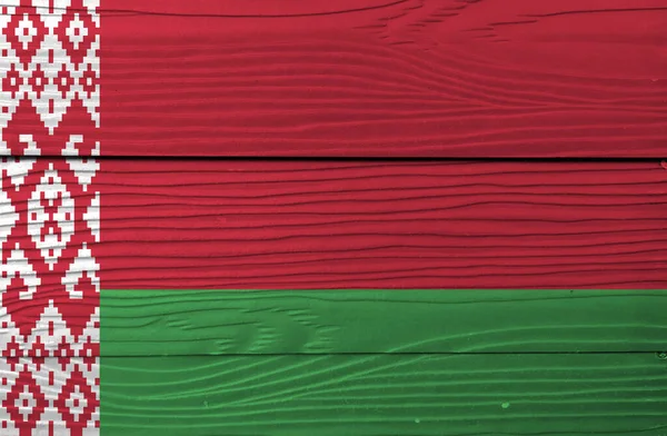 벨라루스의 깃발이 Grunge Belarus 플래그 텍스처 비율로 빨간색 호이스트에서 줄무늬에 — 스톡 사진