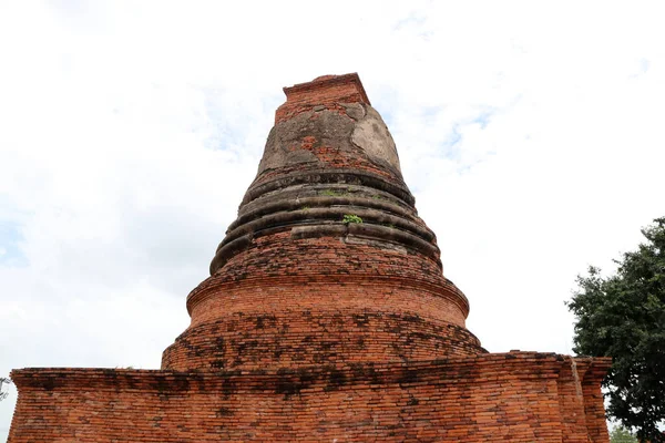 Estupa Pequeno Lado Pagode Principal Nas Ruínas Restos Antigos Templo — Fotografia de Stock