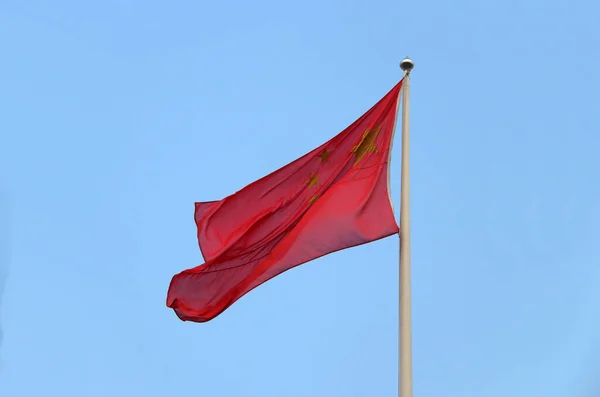 Kínai Népköztársaság Kína Zászlója Más Néven Ötcsillagos Vörös Zászló Egy — Stock Fotó