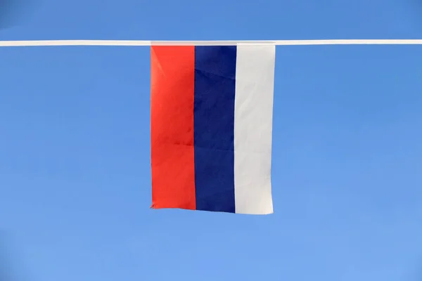 Mini Stof Rail Vlag Van Rusland Het Een Tricolor Vlag — Stockfoto