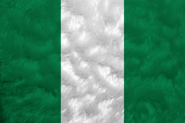 Флаг Нигерийской Ткани Полотенец Складки Нигерийского Флага Вертикальная Двухцветная Полоса — стоковое фото