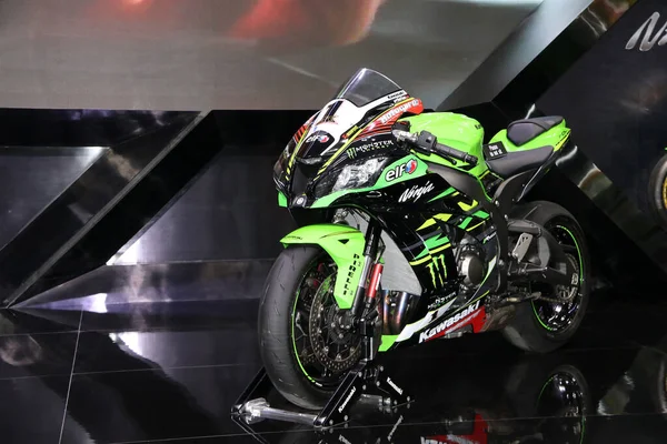 Bangkok Таїланд Квітня 2018 Kawasaki Ninja 10Rr Super Bike Сцені — стокове фото