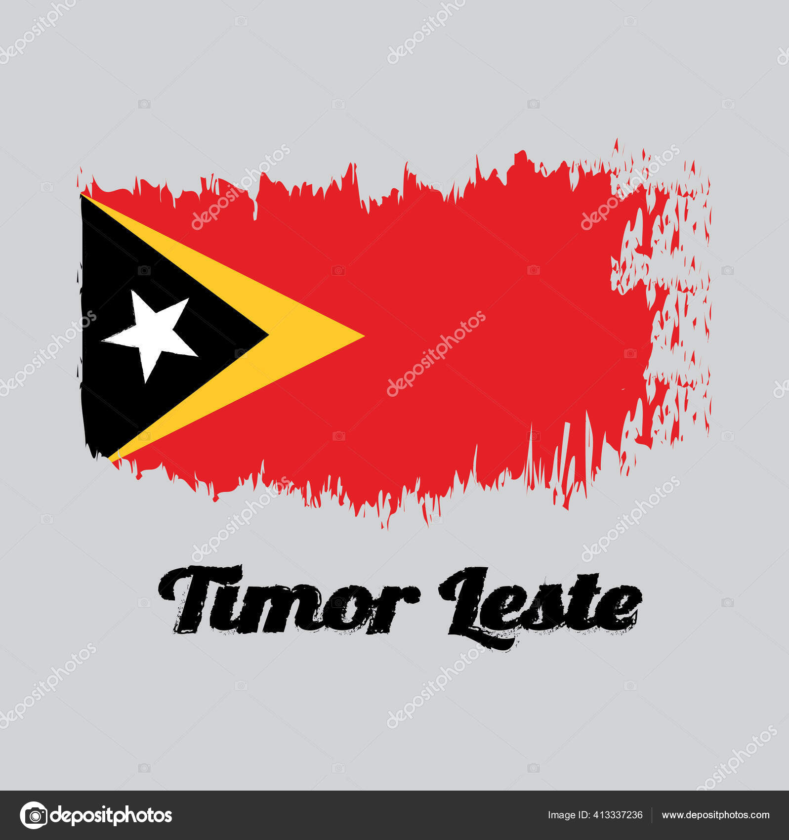 Bendera Timor Leste Stok Vektor Ilustrasi Bendera Timor Leste Bebas Royalti Depositphotos