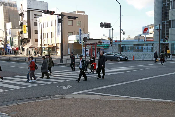 Zoshicho Nara Japan November 2017 Menschen Überqueren Die Straße Der — Stockfoto