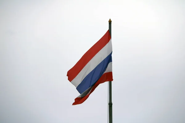 Bandera Nacional Tailandesa Fondo Del Cielo — Foto de Stock