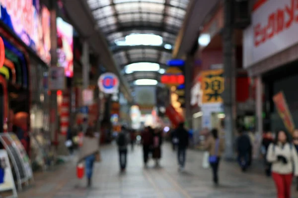 Unscharfer Stil Vieler Menschen Einkaufszentrum Japan Abstrakter Hintergrund Verschwommenes Bild — Stockfoto