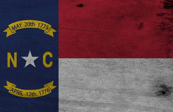 Flag North Carolina Wooden Plate Background Grunge North Carolina Flag — Stock Photo, Image