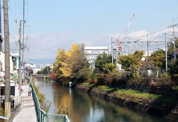 Fushimi Kyoto Japan November 2017 Blick Auf Stadt Und Kanal — Stockfoto