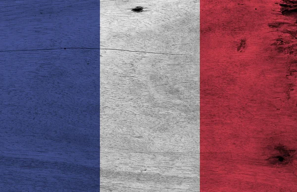 Flag France Wooden Plate Background Grunge French Flag Texture Vertical — Stock Photo, Image