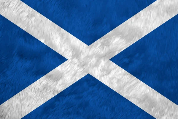 Towel Fabric Pattern Flag Scotland Crease Scotland Flag Background Blue — Stock Photo, Image