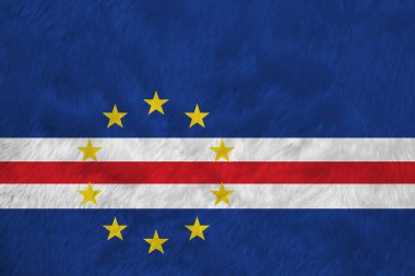 Cape Verde 'nin havlu desenli bayrağı, Cape Verde bayrağının buruşuk burnu, on yıldızlı mavi beyaz ve kırmızı renk..