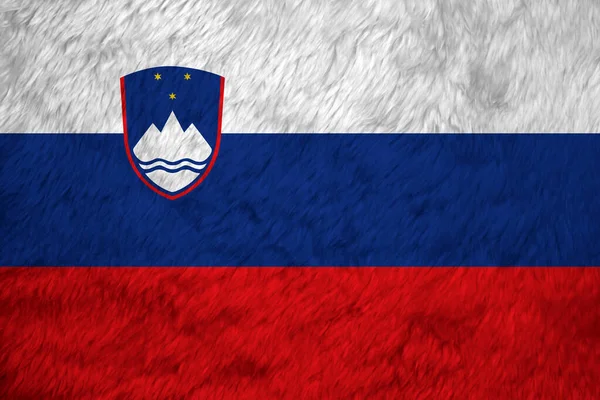 Handdoek Patroon Vlag Van Slovenië Vouw Van Sloveense Vlag Achtergrond — Stockfoto