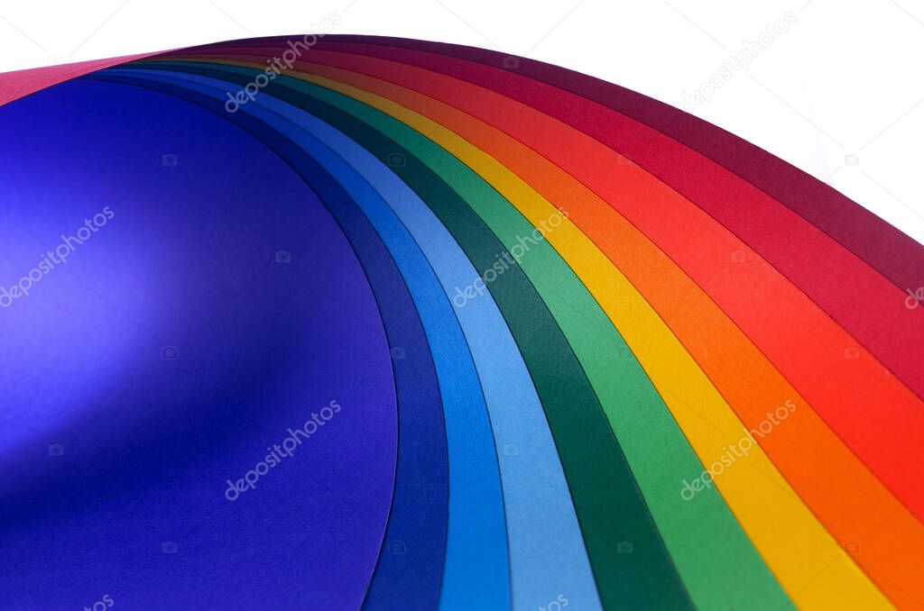 bright colorful rainbow isolated on white background