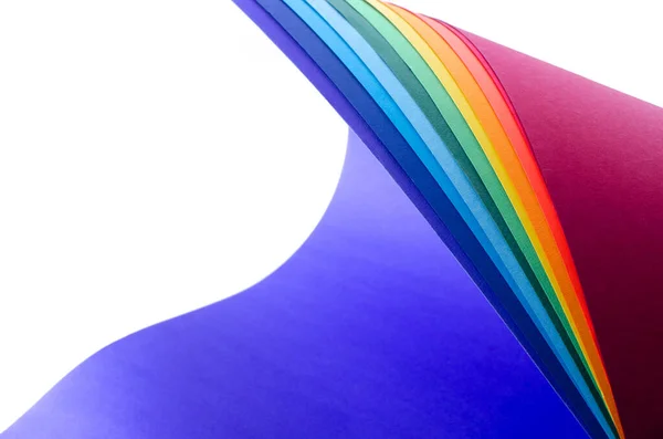 Astratto Luminoso Sfondo Design Morbido Con Linee Curve Ondulate Arcobaleno — Foto Stock