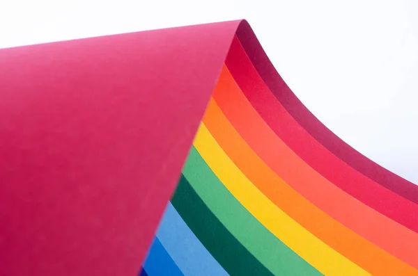 Astratto Luminoso Sfondo Design Morbido Con Linee Curve Ondulate Arcobaleno — Foto Stock